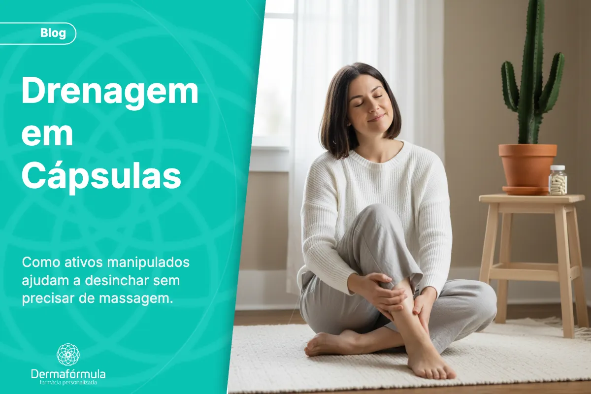 Drenagem linfática em cápsulas: como ativos manipulados ajudam a desinchar sem precisar de massagem