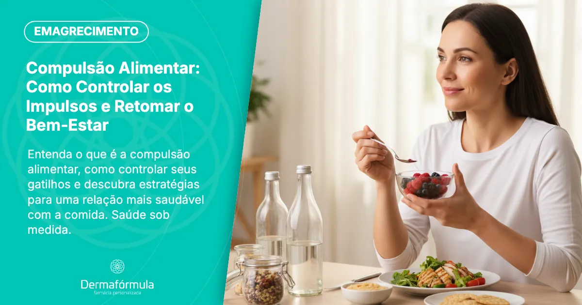 Dermafórmula Melhor Farmácia de Manipulação em Santos | Compulsão Alimentar: Como controlar os impulsos e retomar o Bem-estar