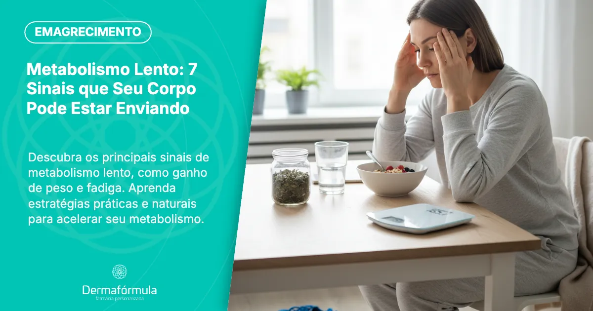 Dermafórmula Melhor Farmácia de Manipulação em Santos | Sinais de Metabolismo Lento: 7 Sintomas que Você Não Deve Ignorar