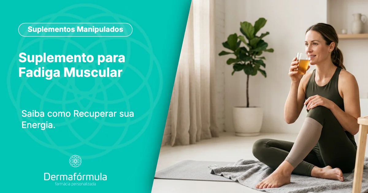 Suplemento para fadiga muscular | Dermafórmula Melhor Farmácia de Manipulação na Baixada Santista